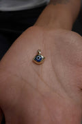 14ct Gold Slanting Evil Eye Shape Charm