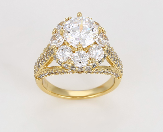 Leila Inel Elegant Placat cu Aur de 14K