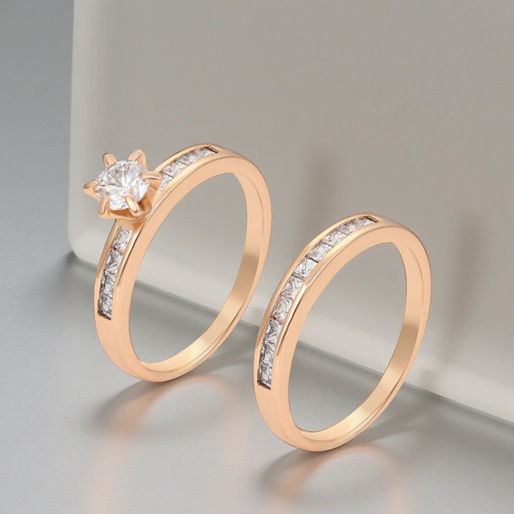 Set Inele JOSEFINE: Inele placate cu Aur 18K | ES Jewelry