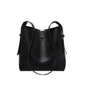 Minimalist Genuine Leather Bucket Shoulder Bag